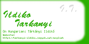 ildiko tarkanyi business card